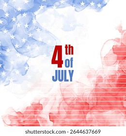 Independence Day background with a hand painted watercolour design