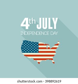 Independence day background. United States flag. USA flag. American symbol. USA map.
