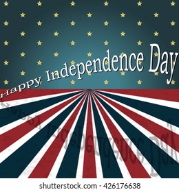 Independence day background with US flag - Vector illustration.