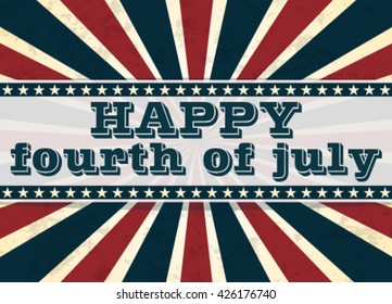 Independence day background with US old flag - Vector illustration.