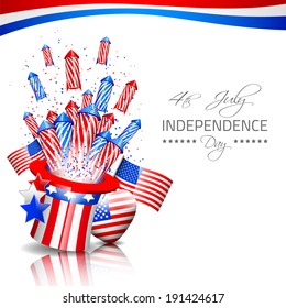 Independence Day Background - Vector with place for your text