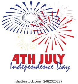 Independence day background. Vertical background for 4th july, independence day with fireworks.