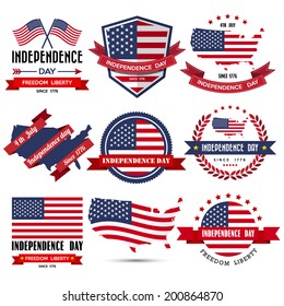 Independence day badge and label.Illustration eps10