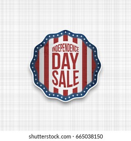 Independence Day Badge with USA Flag