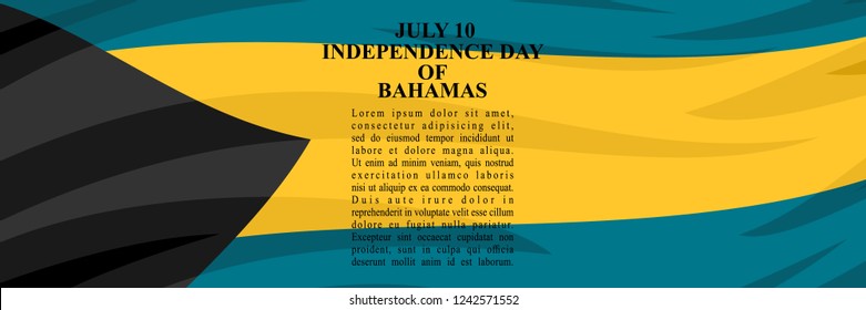 Independence Day of Bahamas vector illustration. Suitable for greeting card, poster and banner.