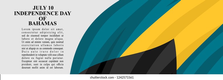 Independence Day of Bahamas vector illustration. Suitable for greeting card, poster and banner.