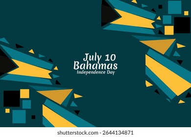 Ilustración vectorial del Día de la Independencia de Bahamas. Conveniente para la tarjeta de felicitación, el cartel y el Anuncio.