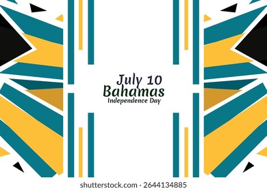 Independence Day of Bahamas vector illustration. Suitable for greeting card, poster and banner.