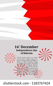 Independence day of Bahrain vector illustration. Suitable for greeting card, poster and banner.