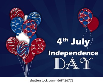Independence day. Balloons national colors.