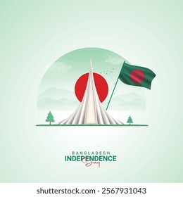 Independence Day of Bangladesh, Independence Day poster, banner, social media post, background