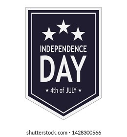 Independence Day banner, 4th of July. Vector illustration Isolated on white background.
