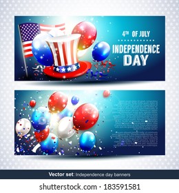 Independence day banners - Vector set 