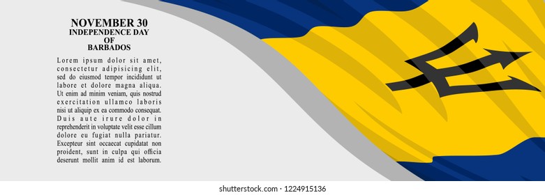 Independence Day of Barbados vector illustration. Suitable for greeting card, poster and banner.