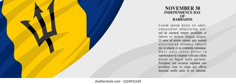 Independence Day of Barbados vector illustration. Suitable for greeting card, poster and banner.