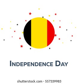 Independence day of Belgium. Patriotic Banner. Vector illustration