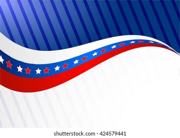 Independence day, blue and red ribbone