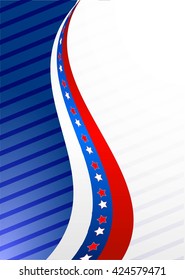 Independence day, blue and red ribbone