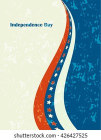Independence day, blue and red waves