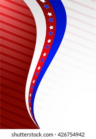 Independence day, blue and red waves