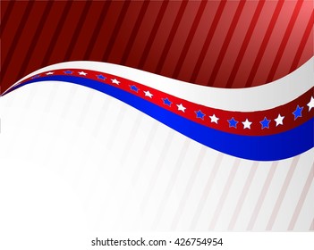 Independence day, blue and red waves