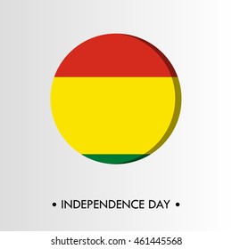 Independence day of Bolivia design illustration in flat style background 