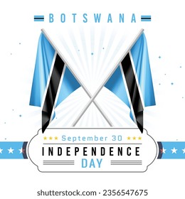 Día de la Independencia de Botswana con bandera