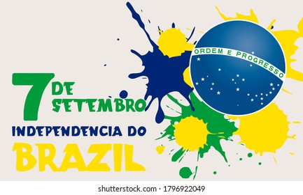 The Independence Day of Brazil (Portuguese: Dia da Independência), is a national holiday observed in Brazil on 7 September of every year. Vector EPS 10.