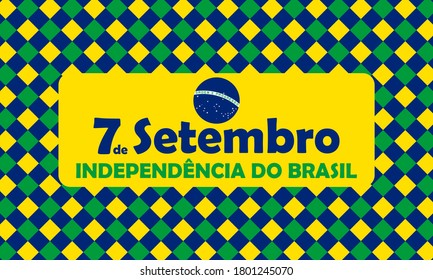 Día de la Independencia de Brasil (portugués: Dia da Independência), es una fiesta nacional que se celebra en Brasil el 7 de setiembre de cada año. EPS vectorial 10.