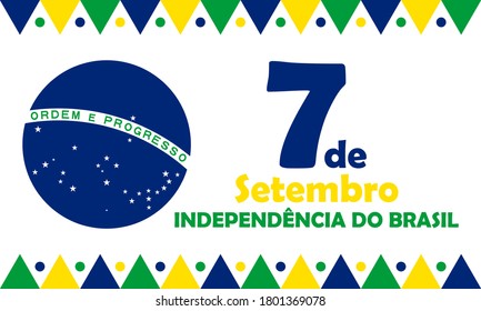 The Independence Day of Brazil (Portuguese: Dia da Independência), is a national holiday observed in Brazil on 7 September of every year. Vector EPS 10.