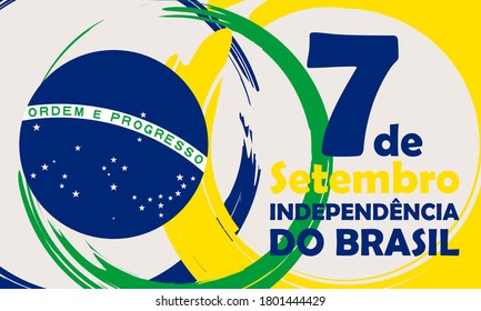 The Independence Day of Brazil (Portuguese: Dia da Independência), is a national holiday observed in Brazil on 7 September of every year. Vector EPS 10.