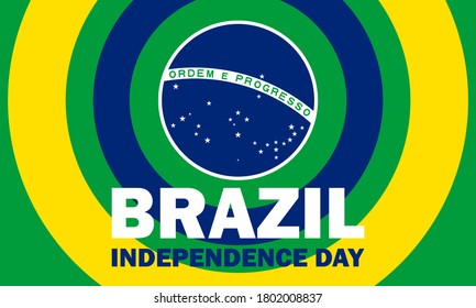 The Independence Day of Brazil (Portuguese: Dia da Independência), is a national holiday observed in Brazil on 7 September of every year. Vector EPS 10.