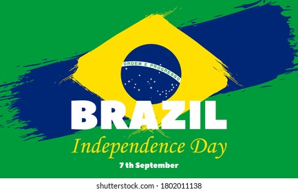 The Independence Day of Brazil (Portuguese: Dia da Independência), is a national holiday observed in Brazil on 7 September of every year. Vector EPS 10.