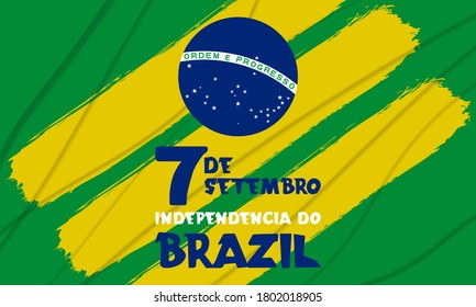 The Independence Day of Brazil (Portuguese: Dia da Independência), is a national holiday observed in Brazil on 7 September of every year. Vector EPS 10.