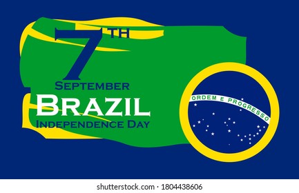 The Independence Day of Brazil (Portuguese: Dia da Independência), is a national holiday observed in Brazil on 7 September of every year. Vector EPS 10.