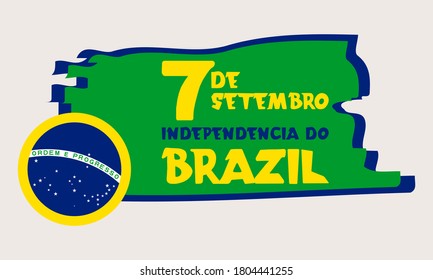 The Independence Day of Brazil (Portuguese: Dia da Independência), is a national holiday observed in Brazil on 7 September of every year. Banner Vector  Design, EPS 10.