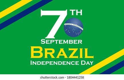 The Independence Day of Brazil (Portuguese: Dia da Independência), is a national holiday observed in Brazil on 7 September of every year. Banner Vector  Design, EPS 10.