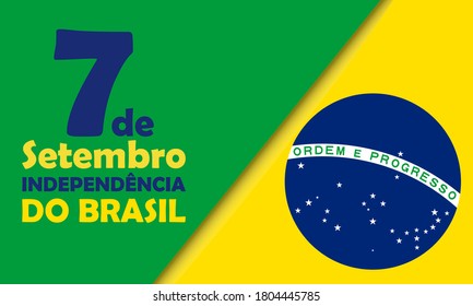 The Independence Day of Brazil (Portuguese: Dia da Independência), is a national holiday observed in Brazil on 7 September of every year. Vector EPS 10.