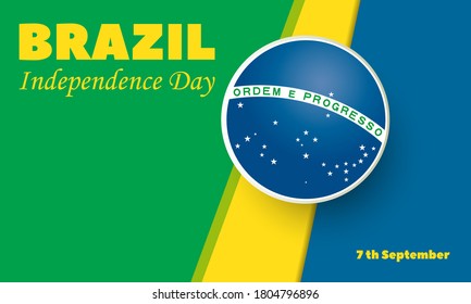 The Independence Day of Brazil (Portuguese: Dia da Independência), is a national holiday observed in Brazil on 7 September of every year. Vector EPS 10.