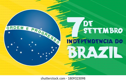 The Independence Day of Brazil (Portuguese: Dia da Independência), is a national holiday observed in Brazil on 7 September of every year. Vector EPS 10.