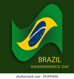 Independence Day.Use for brochures, printed materials, signs, elements, etc. Flag of Brazil