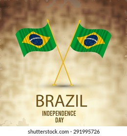 Independence Day.Use for brochures, printed materials, signs, elements, etc. Flag of Brazil