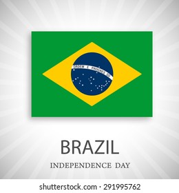 Independence Day.Use for brochures, printed materials, signs, elements, etc. Flag of Brazil
