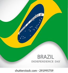Independence Day.Use for brochures, printed materials,signs, elements, etc. Flag of Brazil