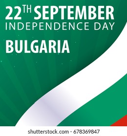 Independence day of Bulgaria. Flag and Patriotic Banner. Vector illustration