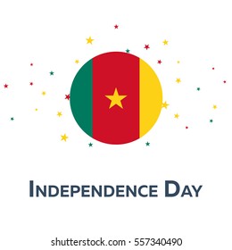 Independence day of Cameroon. Patriotic Banner. Vector illustration