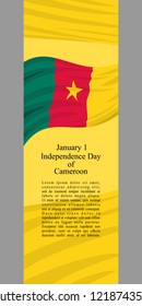 Independence day of Cameroon vector illustration. Suitable for greeting card, poster and banner.