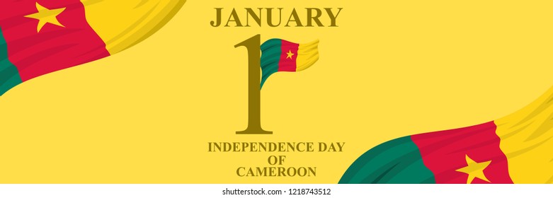 Independence day of Cameroon vector illustration. Suitable for greeting card, poster and banner.