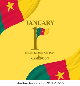 Independence day of Cameroon vector illustration. Suitable for greeting card, poster and banner.
