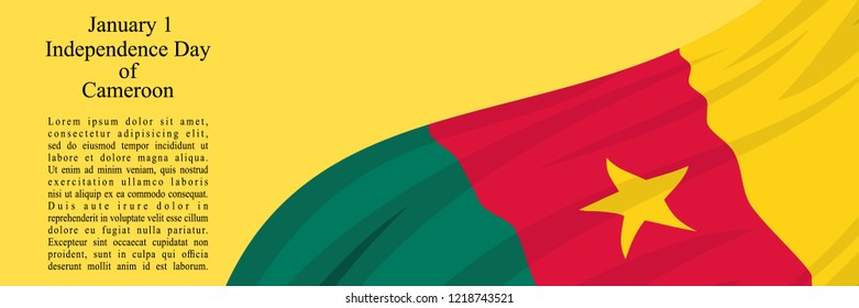 Independence day of Cameroon vector illustration. Suitable for greeting card, poster and banner.
